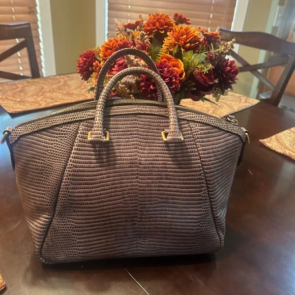 Dooney & Bourke Embossed Lizard Satchel - Picture 2 of 3